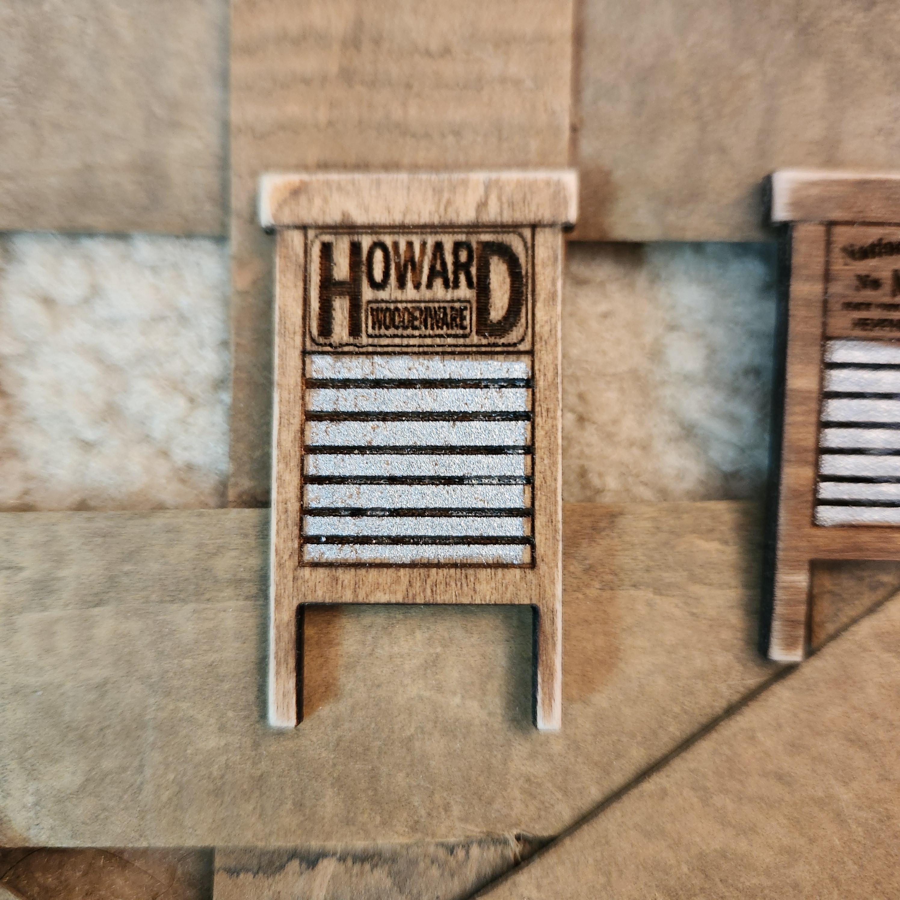 Vintage Dollhouse Miniature Washboards, 1:12 Scale