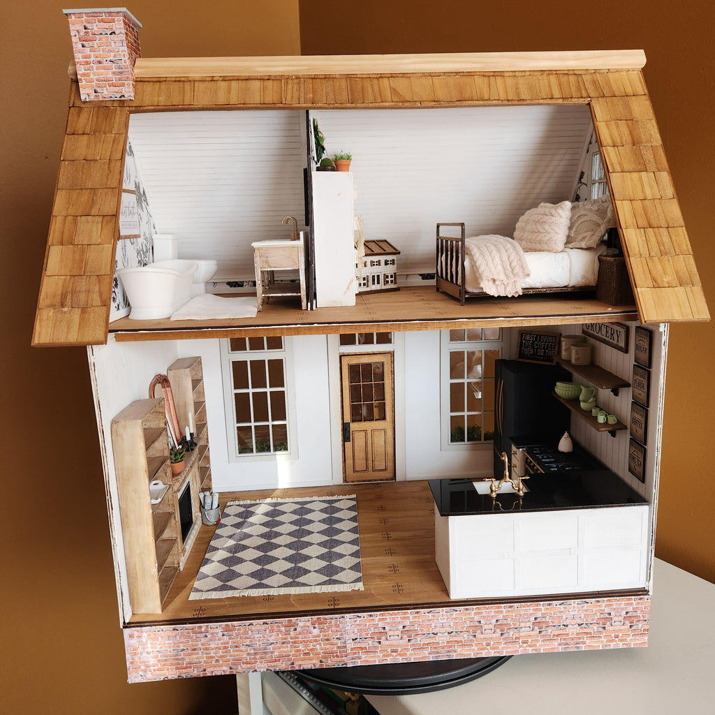 Custom 1:12 Scale Miniature Dollhouse – “Small but Mighty” - Handmade Heirloom