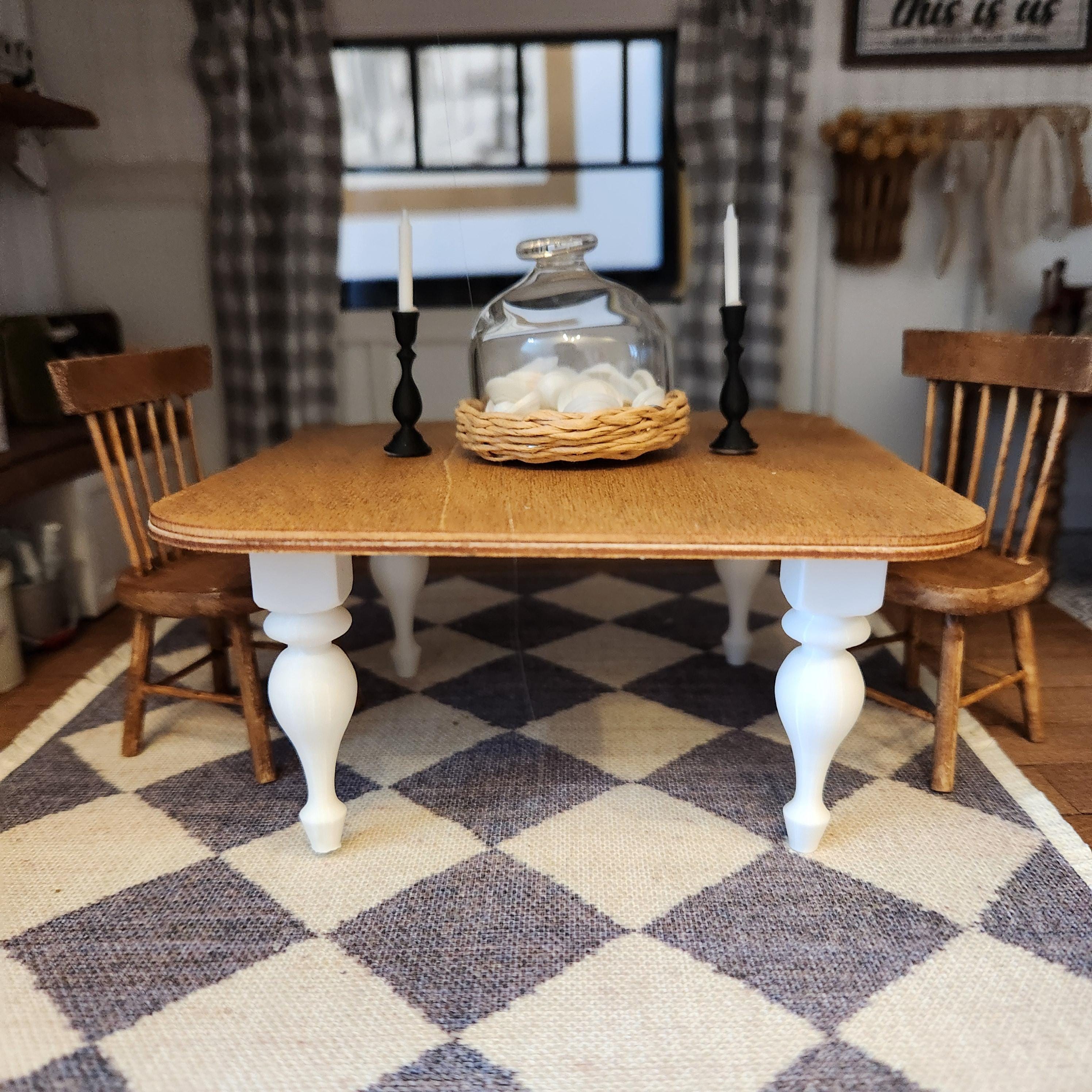 Dollhouse Miniatures DINING TABLE, dollhouse furniture, 1:12 scale
