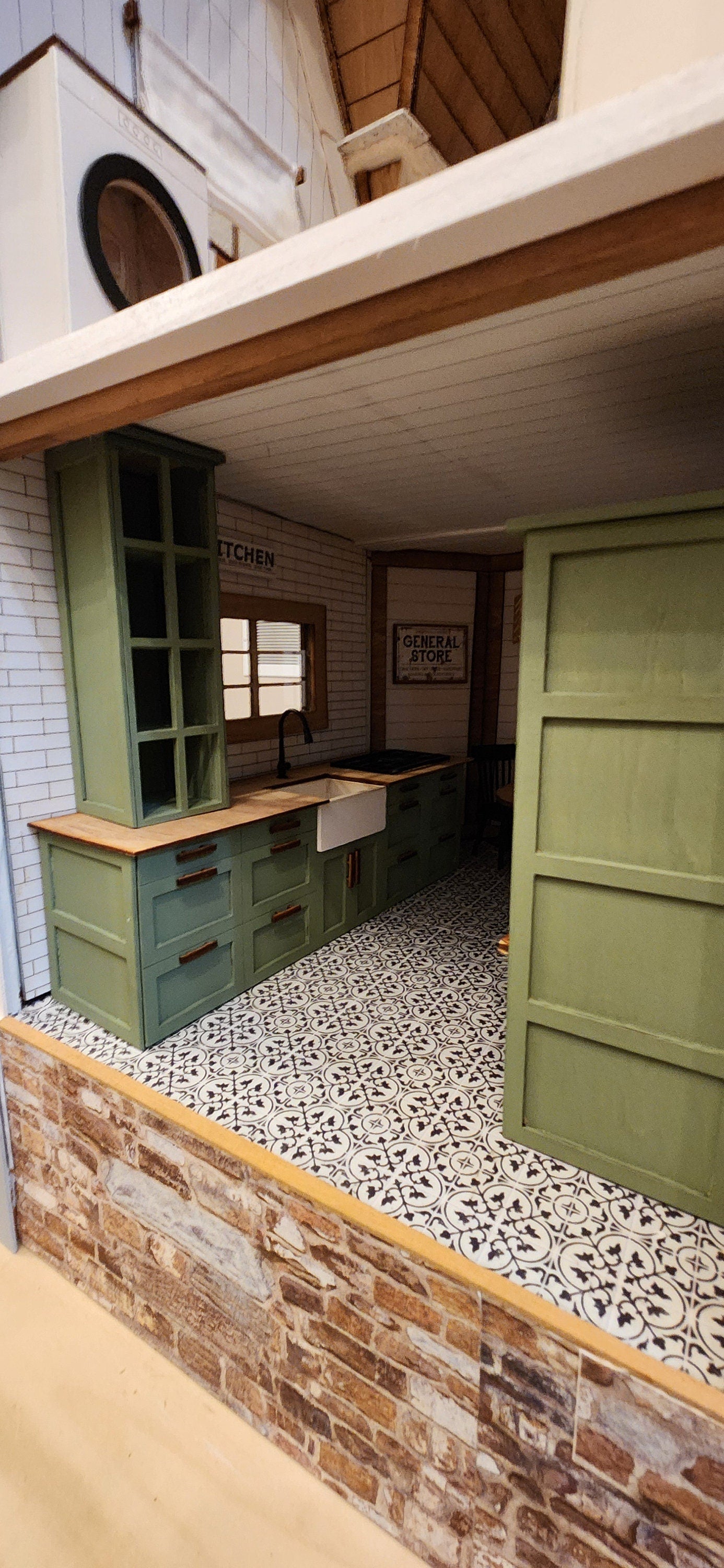 Modern Farmhouse Revival: Custom Renovated Vintage Dura-Craft Newberg Dollhouse