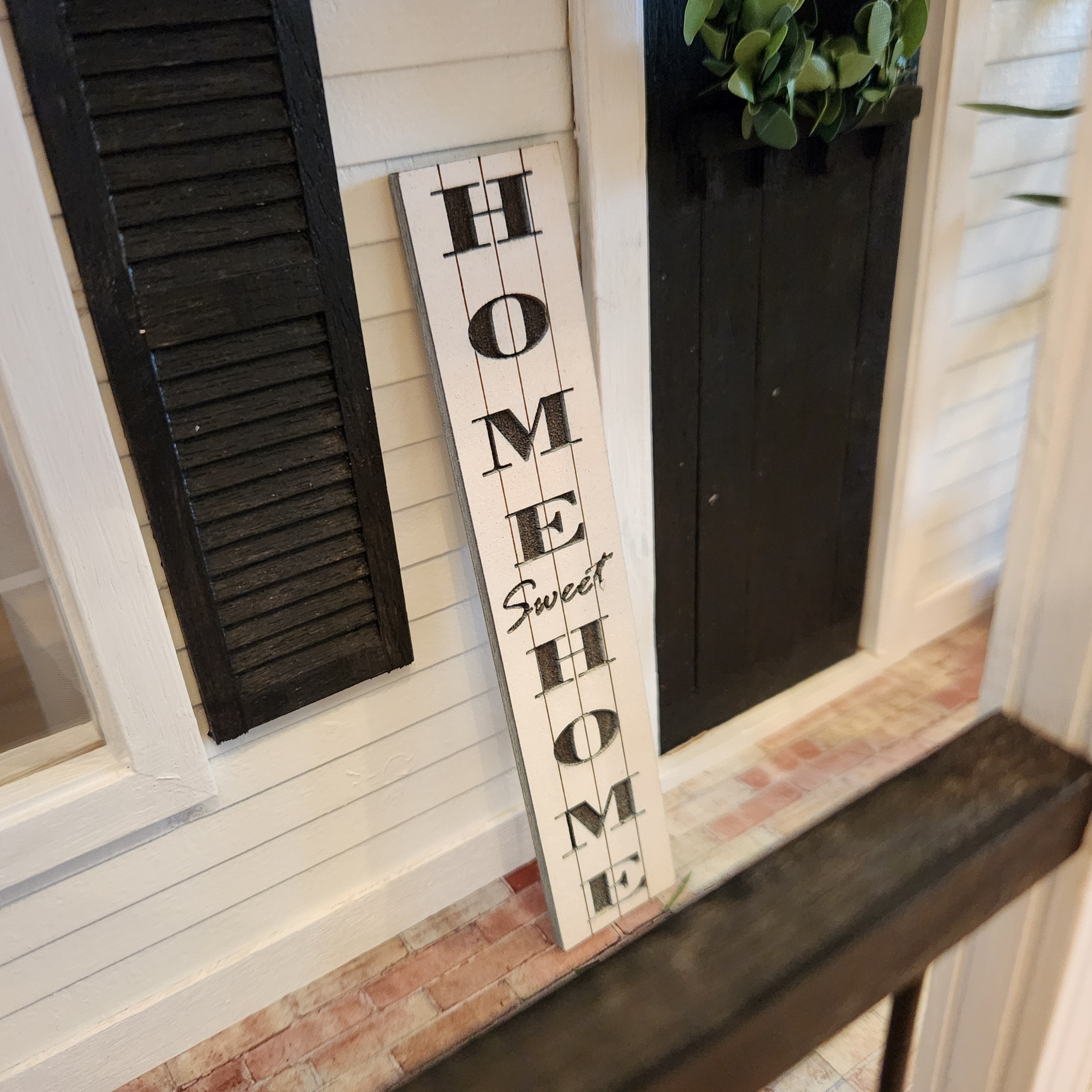 Dollhouse Miniatures HOME Sweet HOME Porch Sign, 1:12 Scale