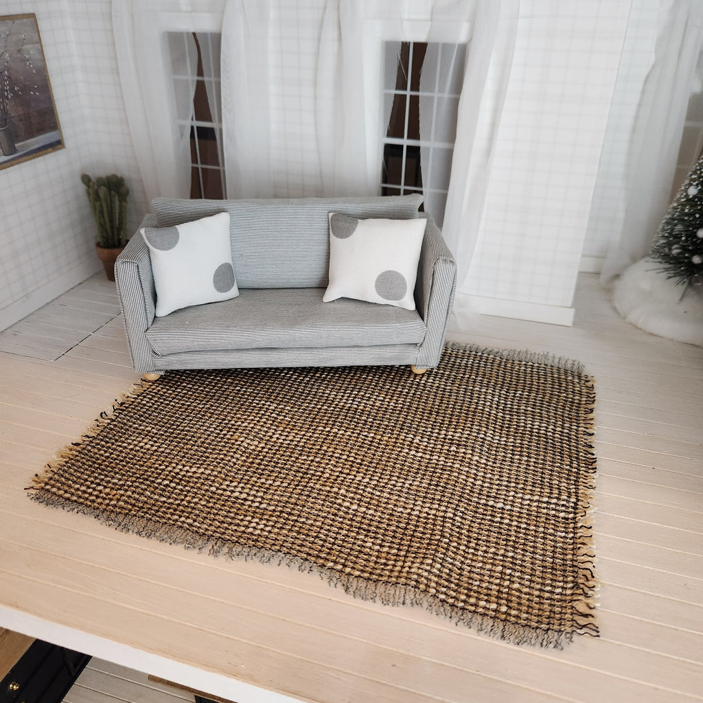 Dollhouse Miniature Area Rug, Farmhouse Decor, 1:12 Scale