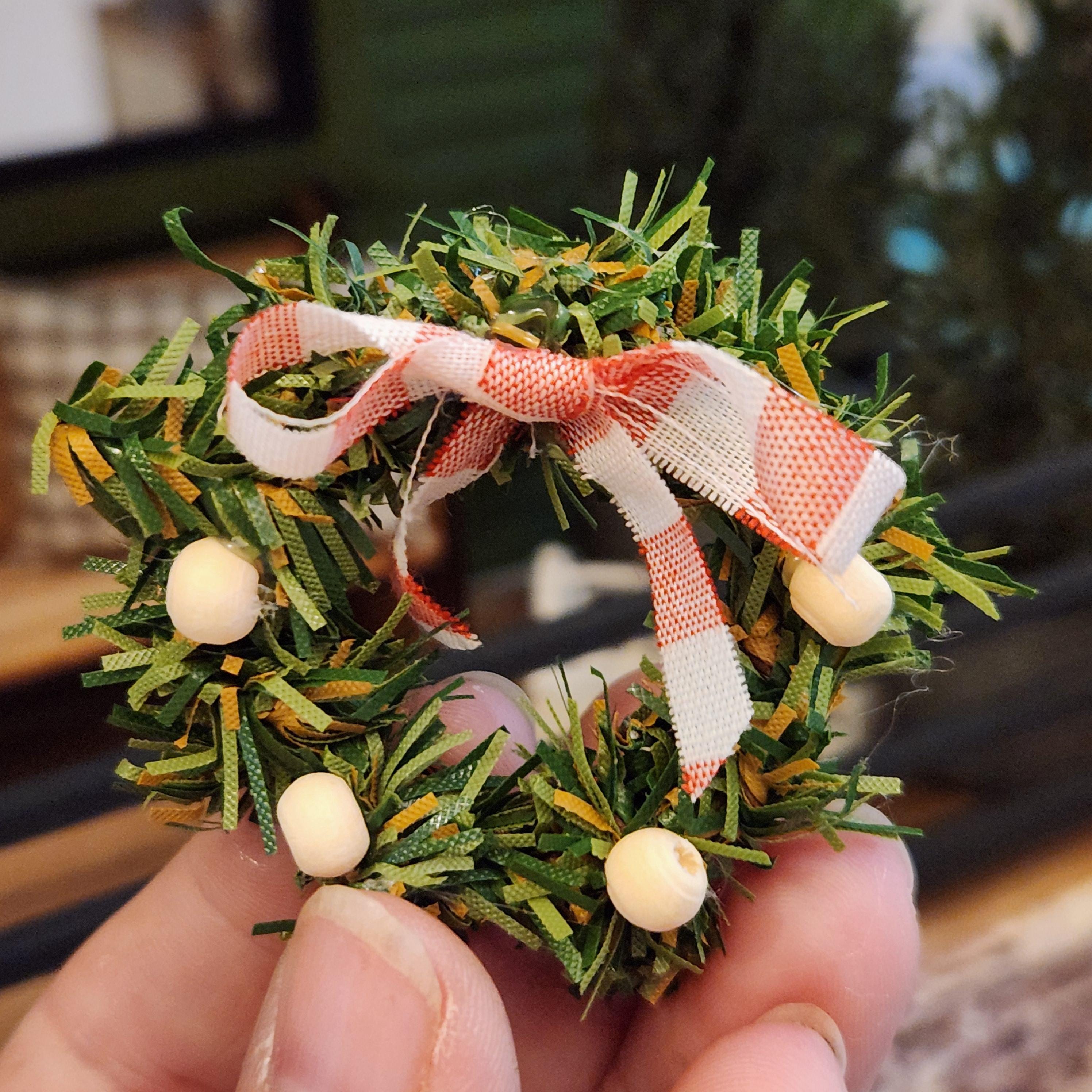 1:12 Scale Miniature Large Pine Bough Holiday Wreath