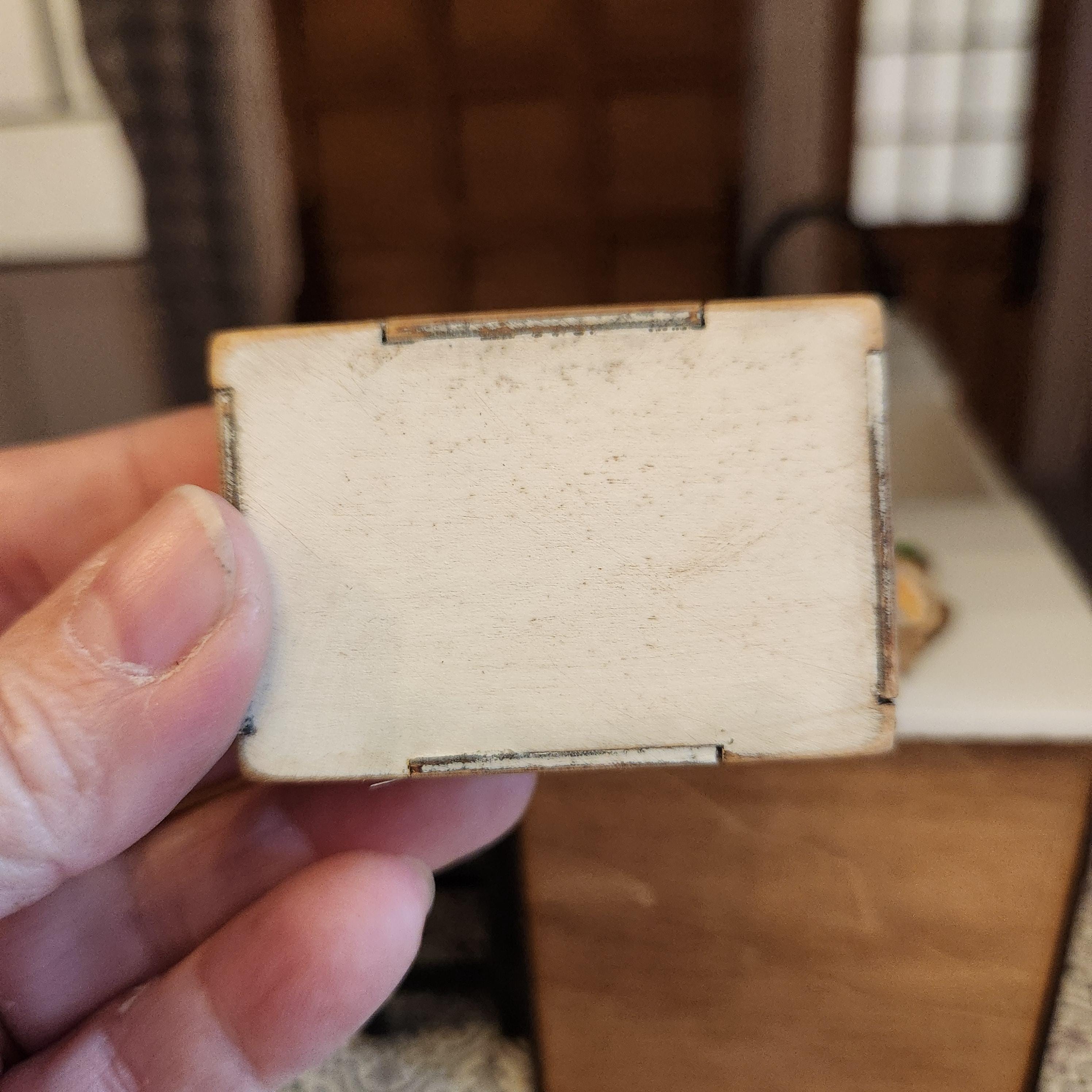 1:12 Scale Miniature Vintage Crate – Rustic Farmhouse Wall & Counter Decor
