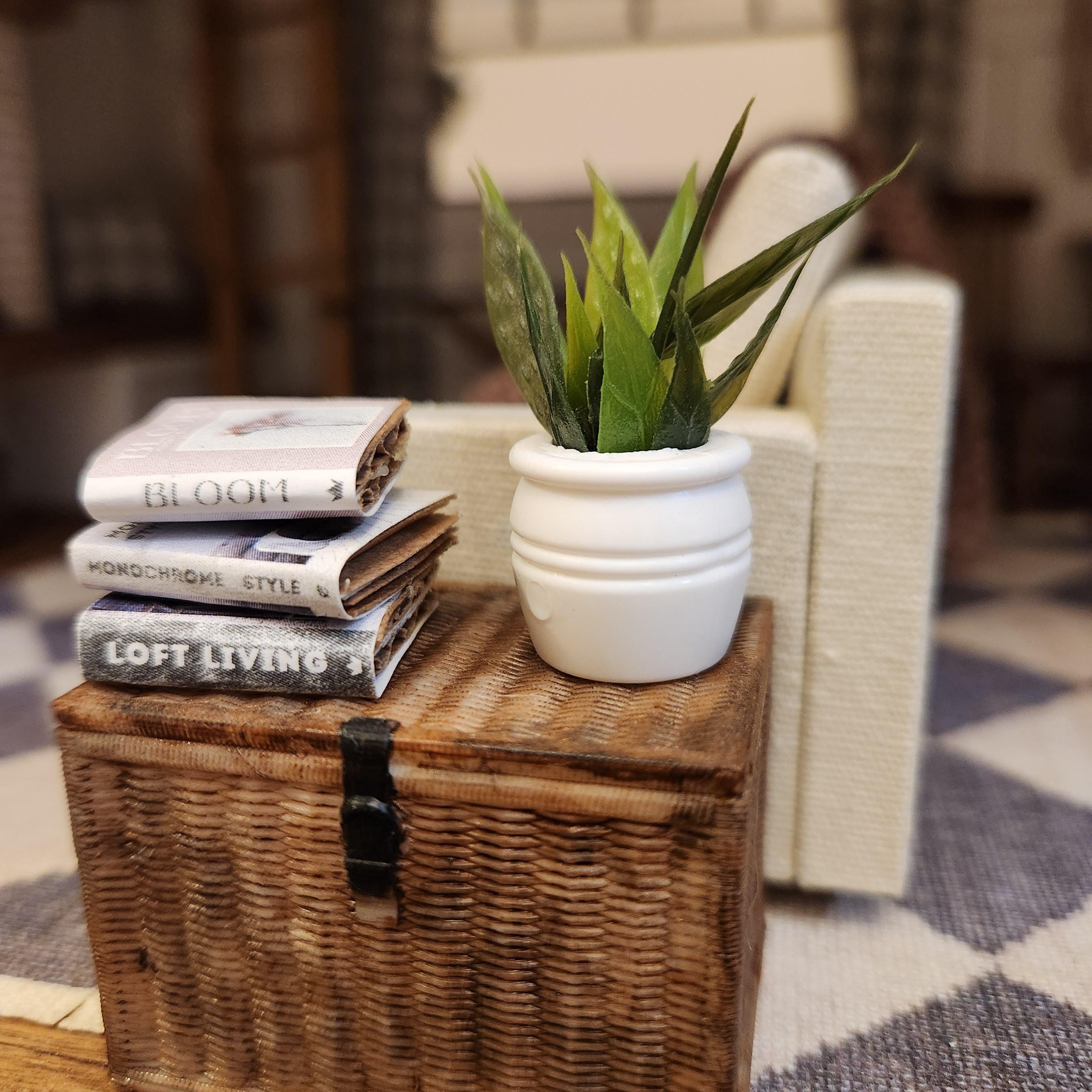 SNAKE PLANT, Dollhouse Miniatures, home decor, miniature plants, dollhouse accents, 1:12 scale, home greenery