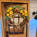 1:12 Scale Miniature Fall Wreath – Handmade Autumn Porch Decor