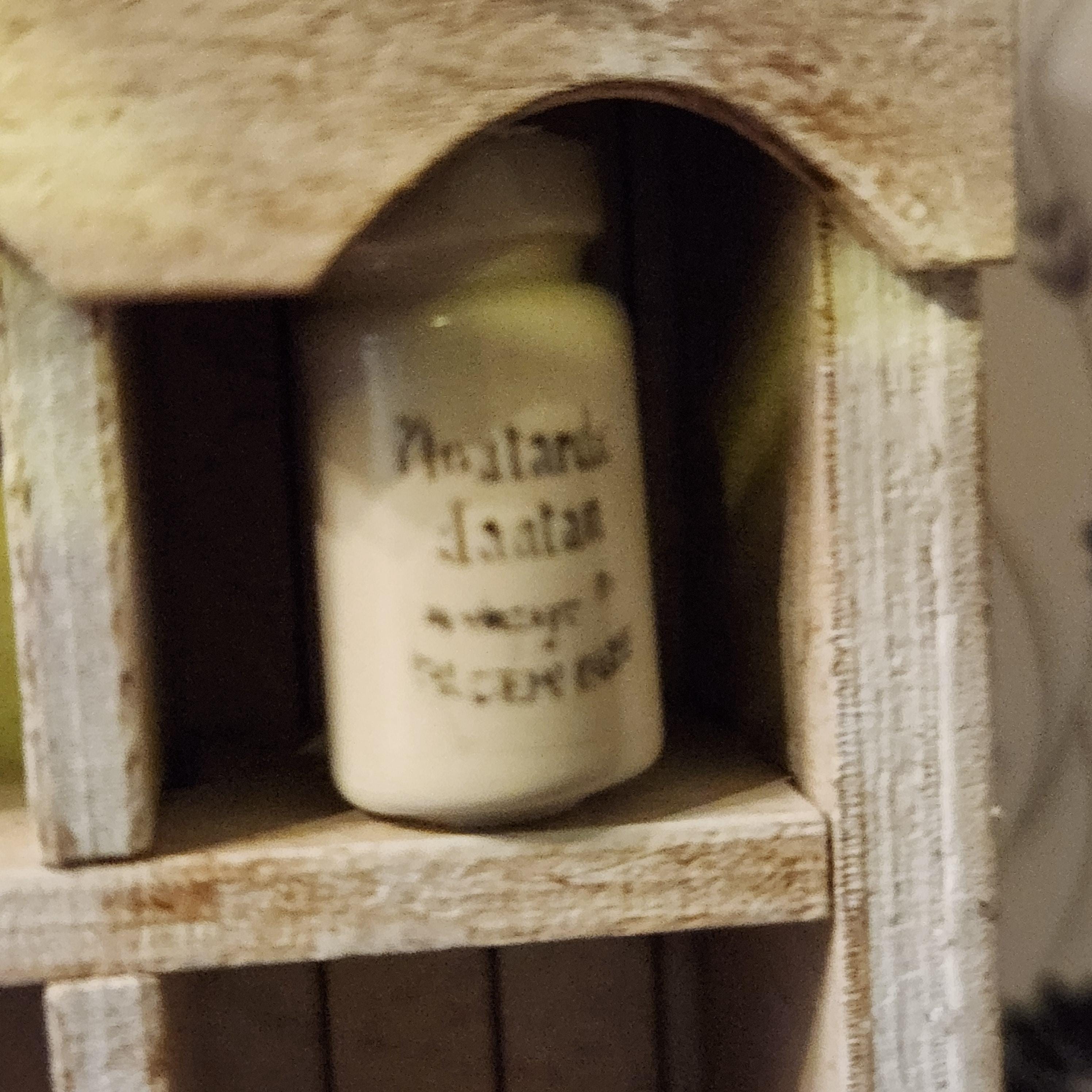 1:12 Scale Miniature Vintage Advertising Jars – Marmalade, Cream, & French Bistro Labels