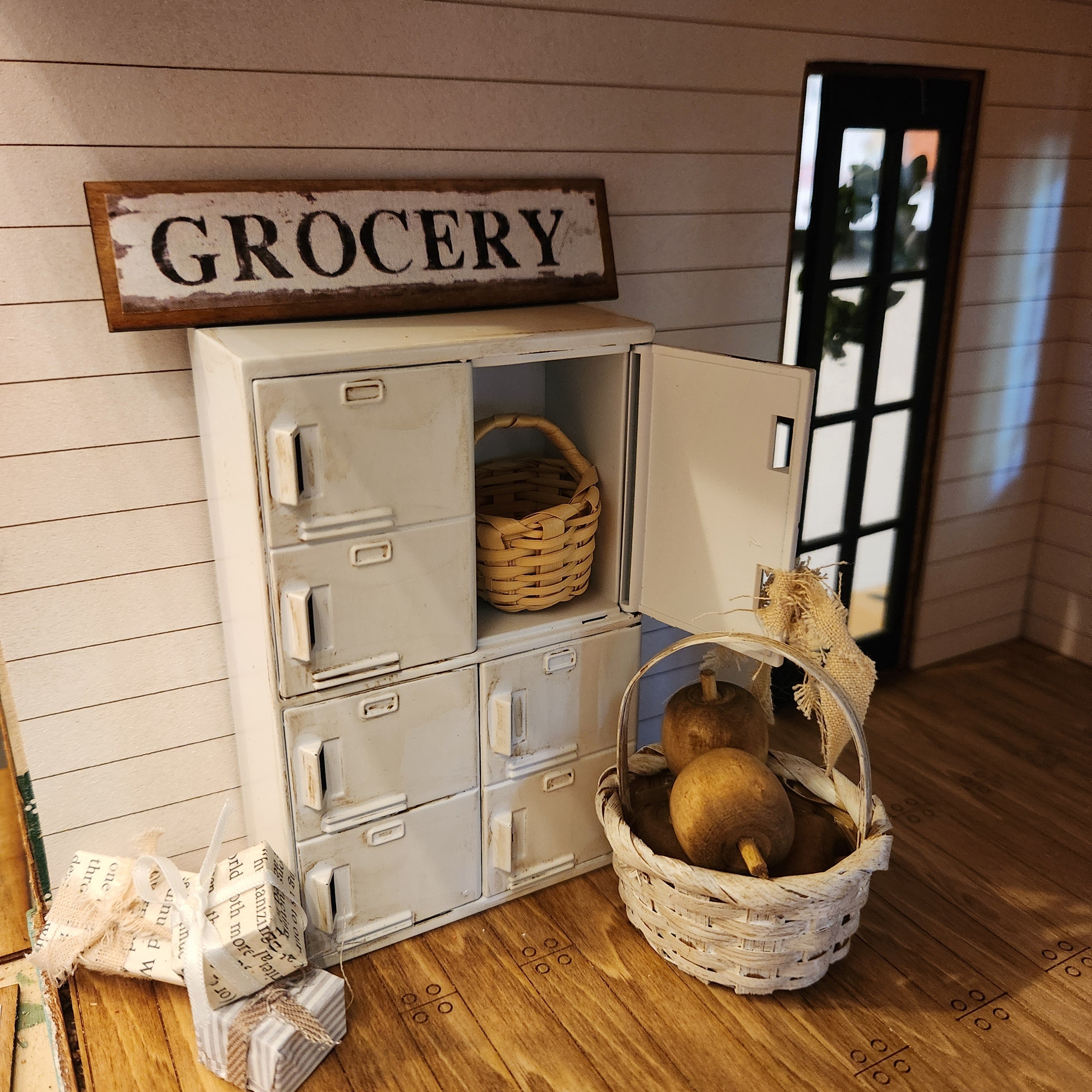 Dollhouse Grocery Sign, Farmhouse 1:12 Scale Miniature Decor