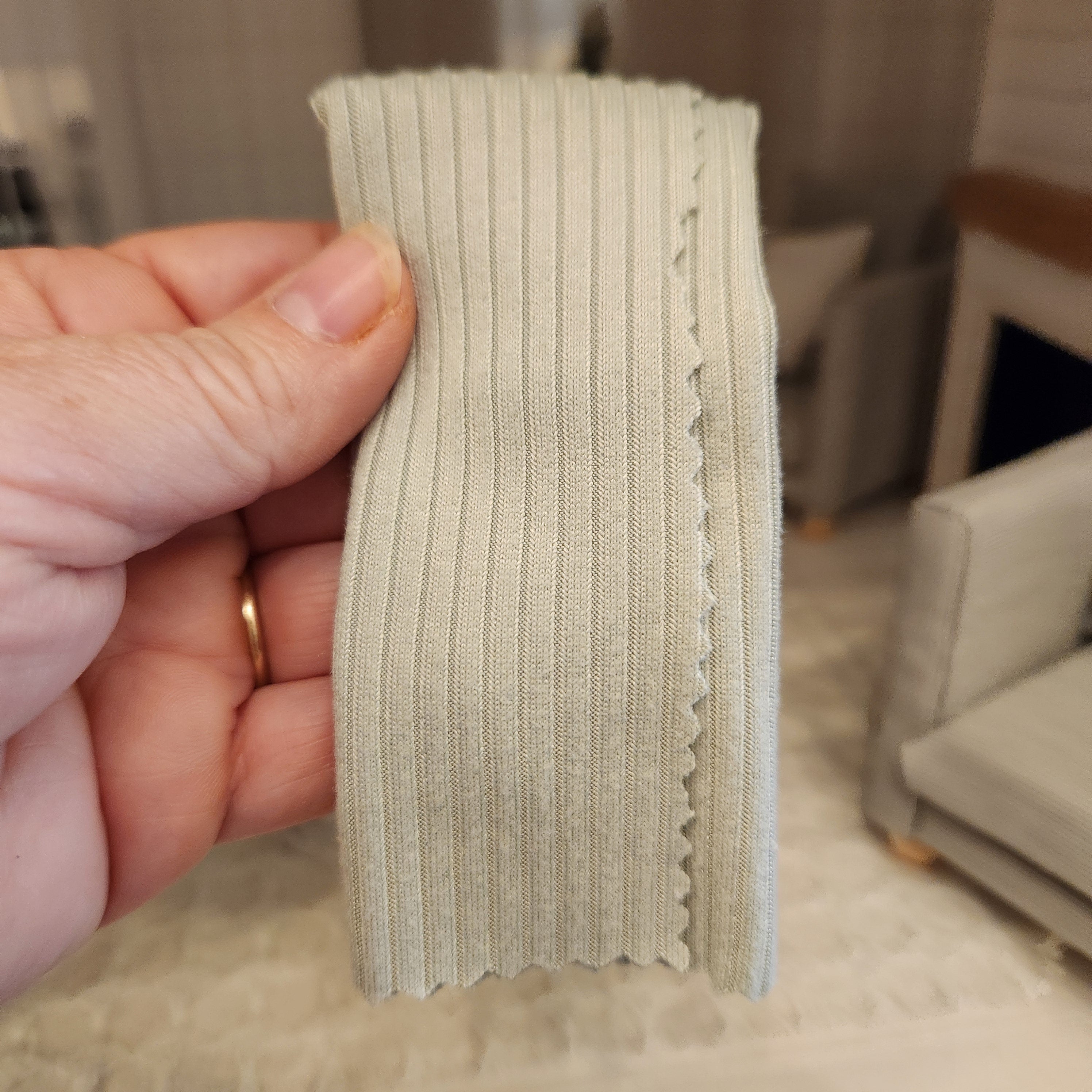 1:12 Scale Miniature Sage Green Throw – Ribbed Farmhouse Afghan