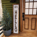 1:12 Scale Miniature "OH HELLO" Vertical Porch Sign – Modern Farmhouse Decor