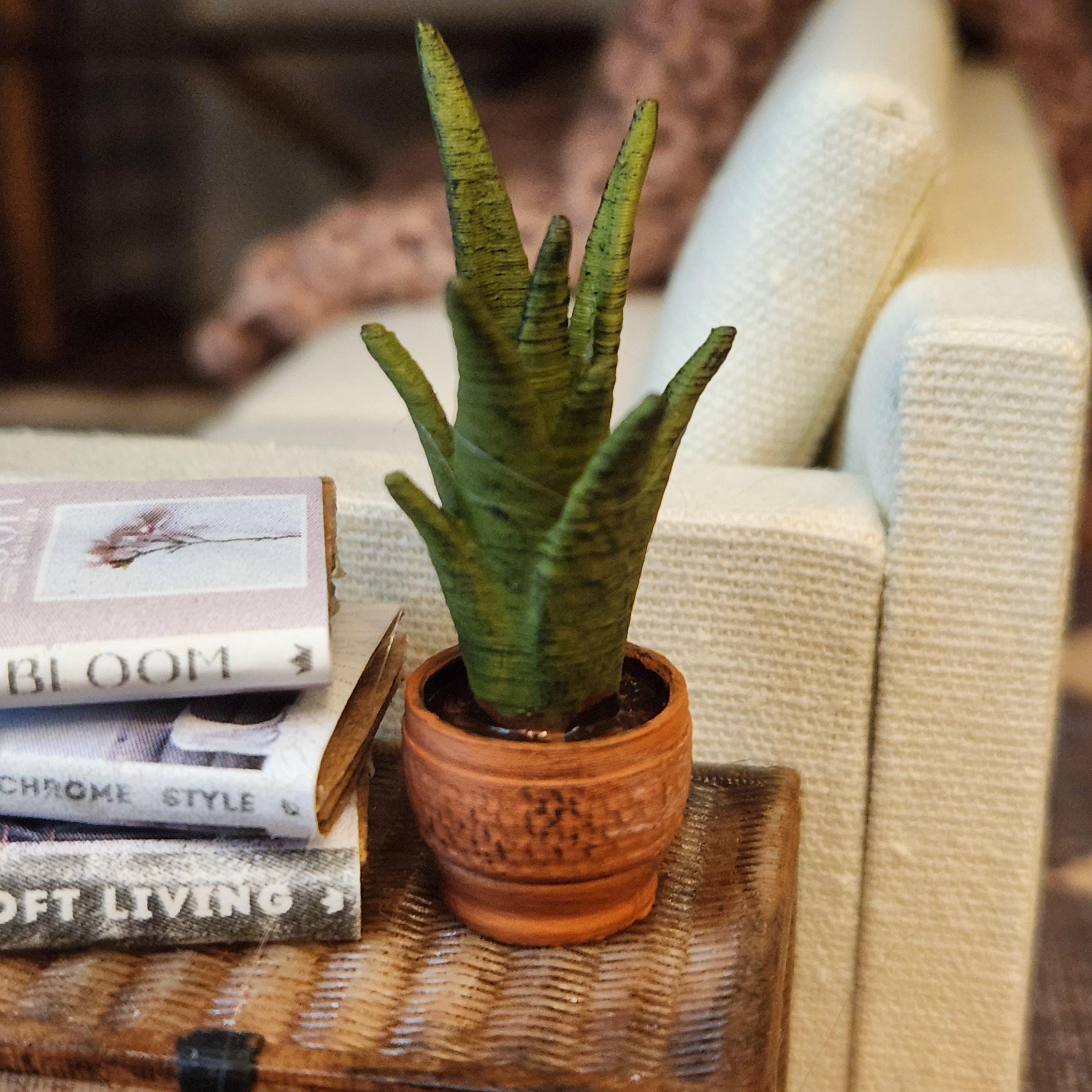 1:12 Scale Miniature Snake Plant – Modern "Greenery" Decor
