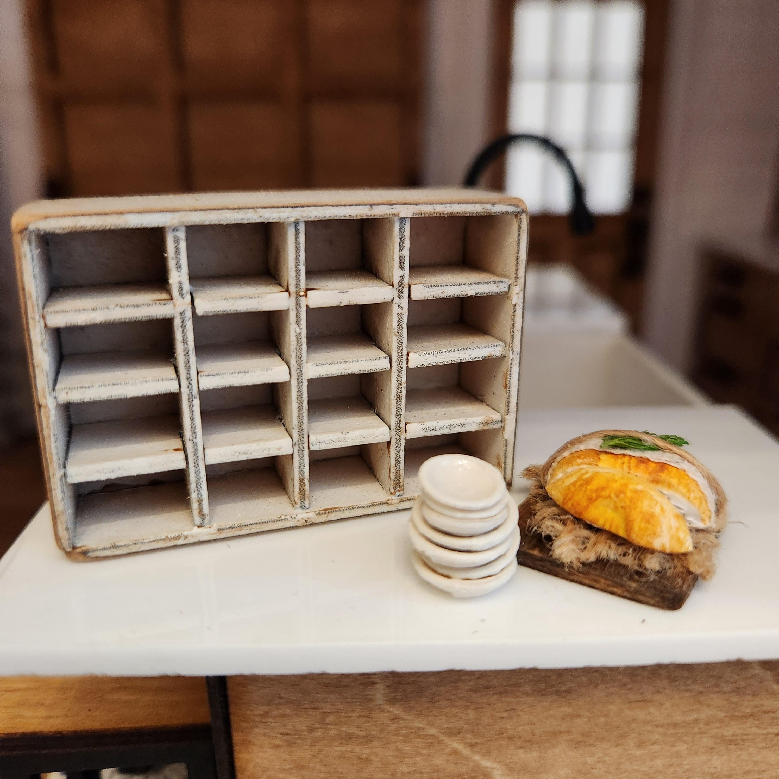 1:12 Scale Miniature Vintage Crate – Rustic Farmhouse Wall & Counter Decor