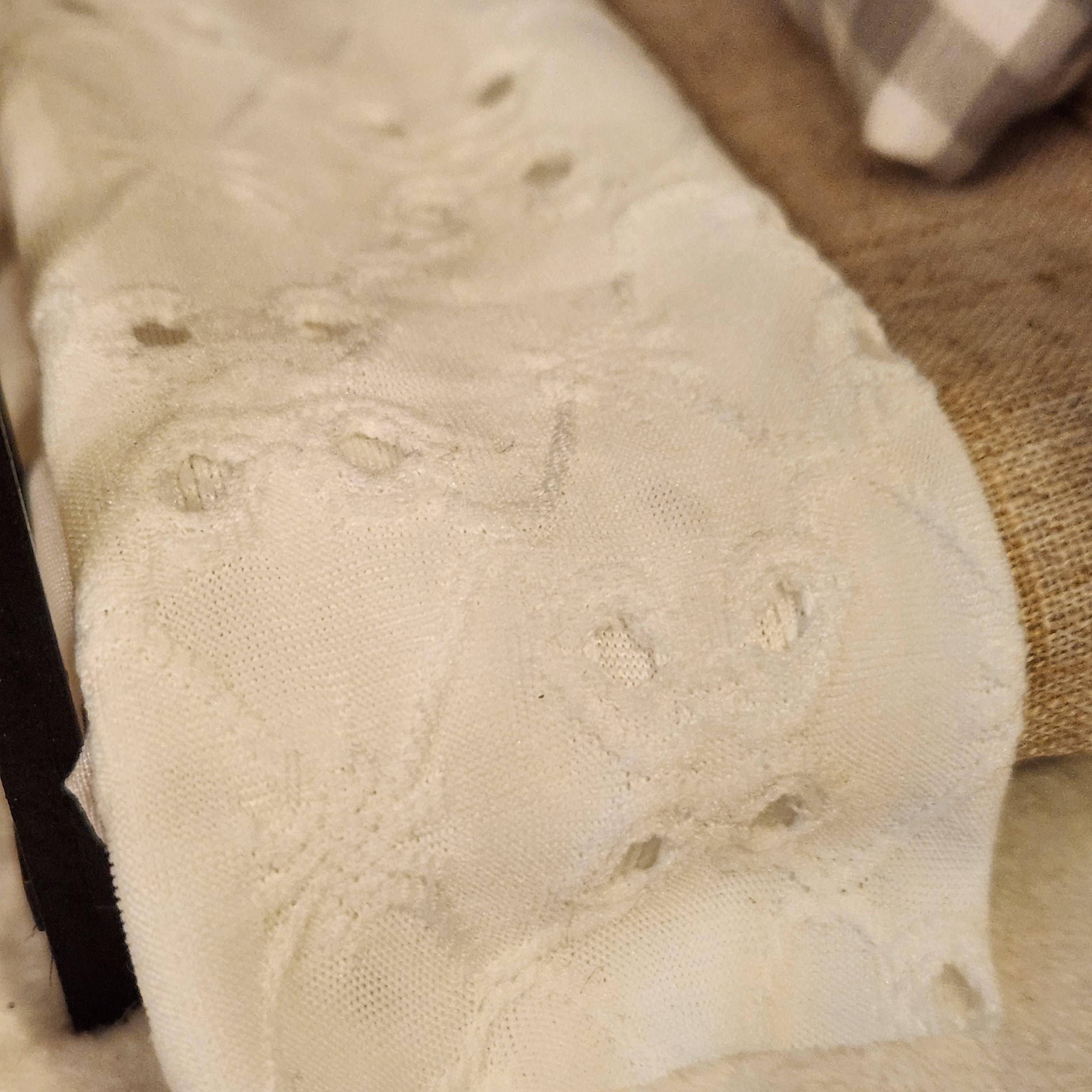 1:12 Scale Miniature White Eyelet Throw – Delicate Lace Cottage Afghan