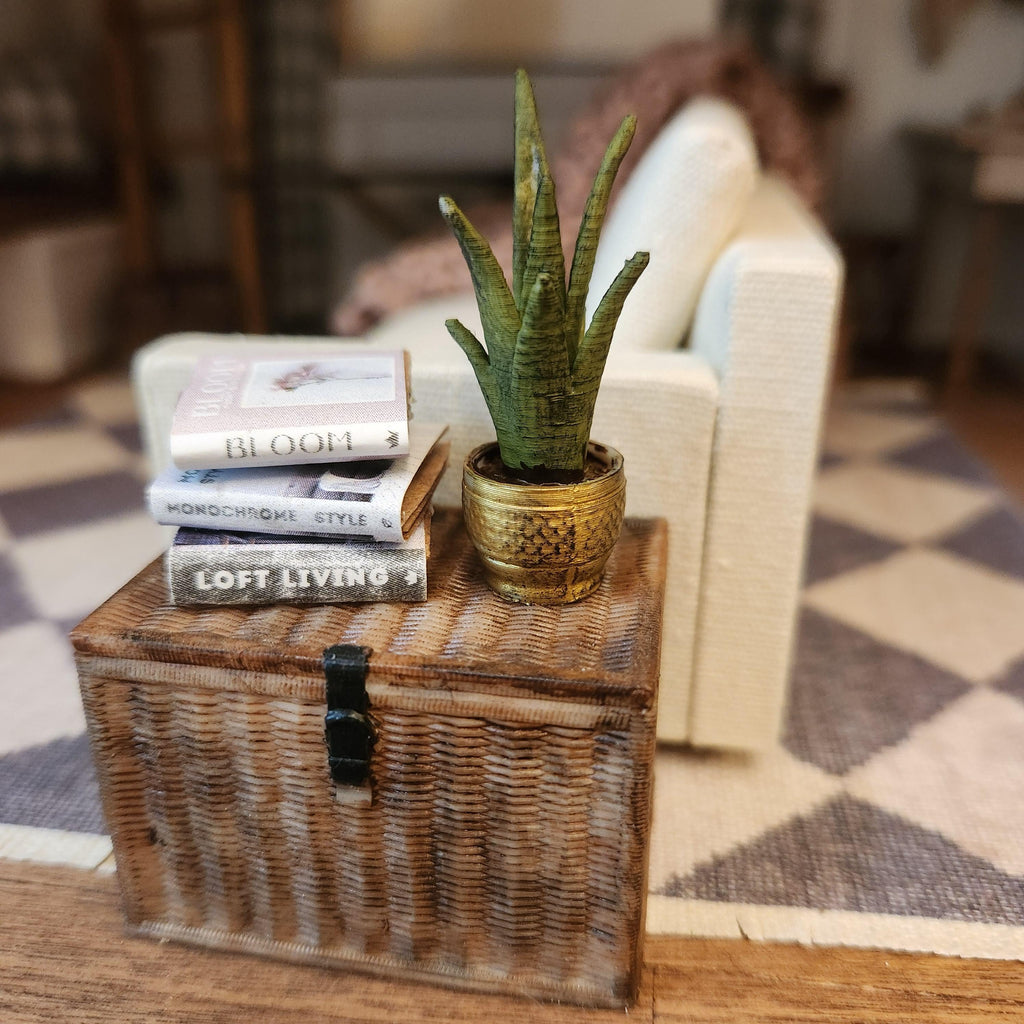 1:12 Scale Miniature Snake Plant – Modern "Greenery" Decor