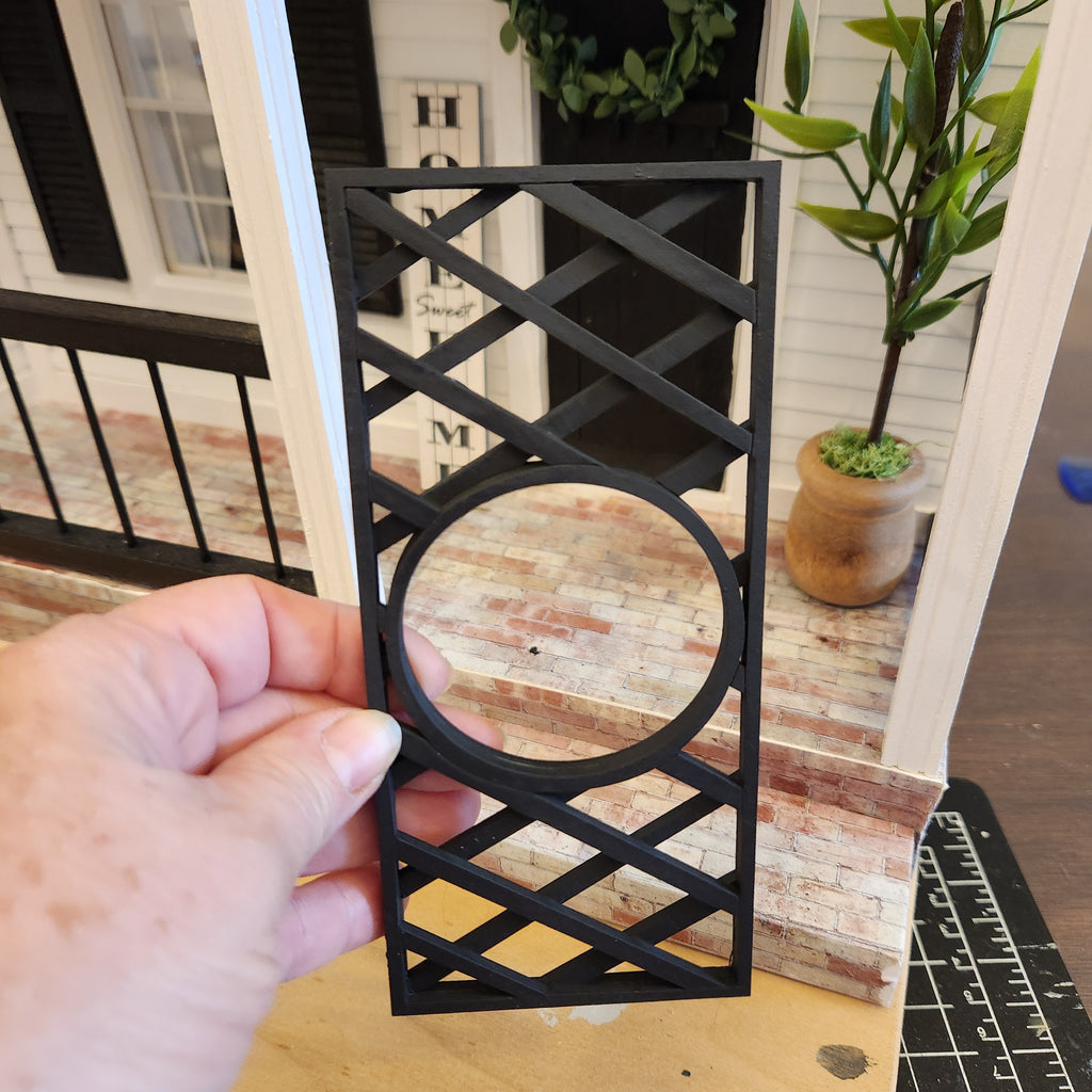 1:12 Scale Miniature Garden Trellis – Architectural Wood Lattice