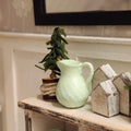 1:12 Scale Miniature Jadeite Pitcher – Vintage Green Swirl Glass Style