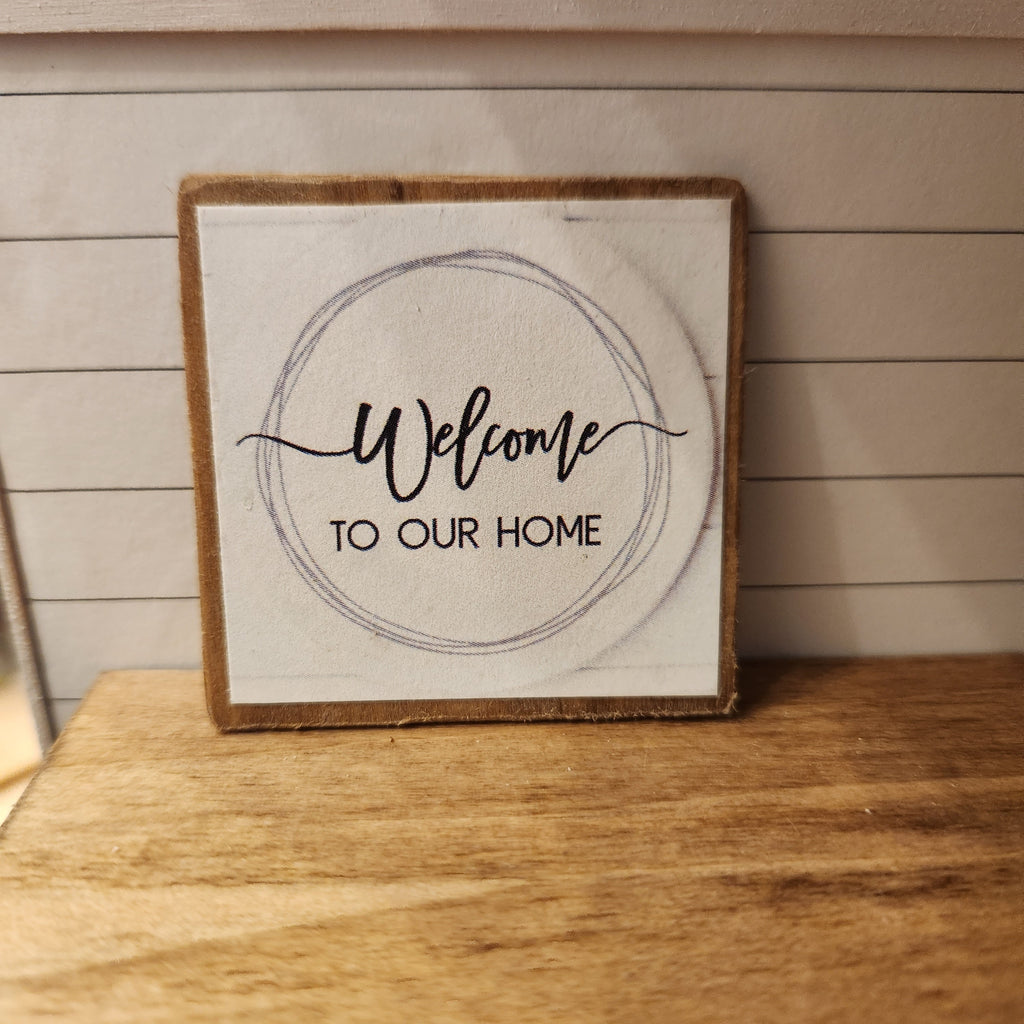 Dollhouse Miniature Sign, Welcome Home Decor, 1:12 Scale