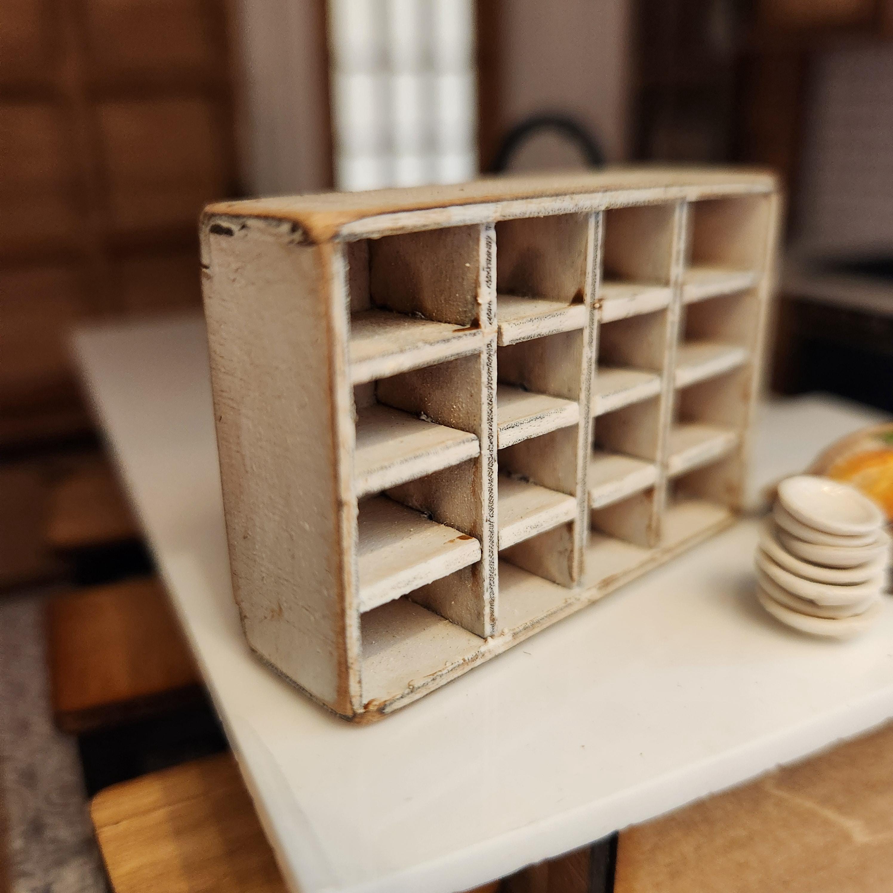 1:12 Scale Miniature Vintage Crate – Rustic Farmhouse Wall & Counter Decor
