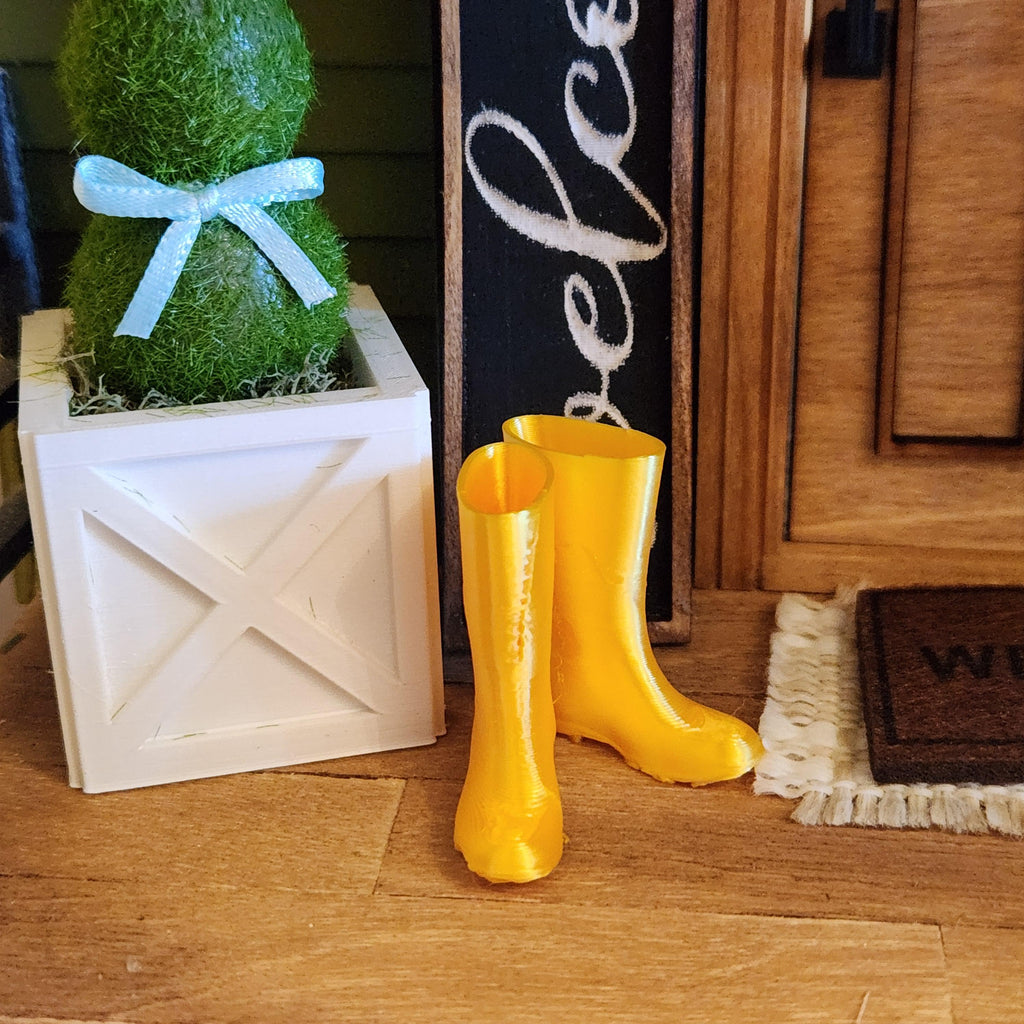 Tiny Puddles, Big Style | 1:12 Miniature Wellington Boots