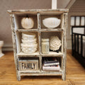 1:12 Scale Miniature "Chippy" Wall Cubbie – Rustic Farmhouse Display