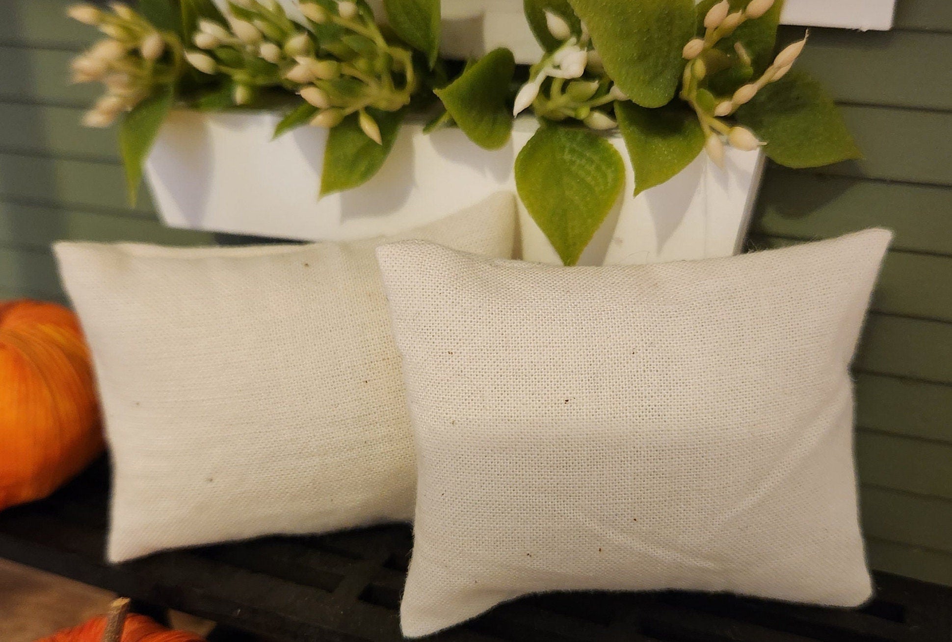 Dollhouse Miniature Throw Pillow, Natural Beige, 1:12 Scale