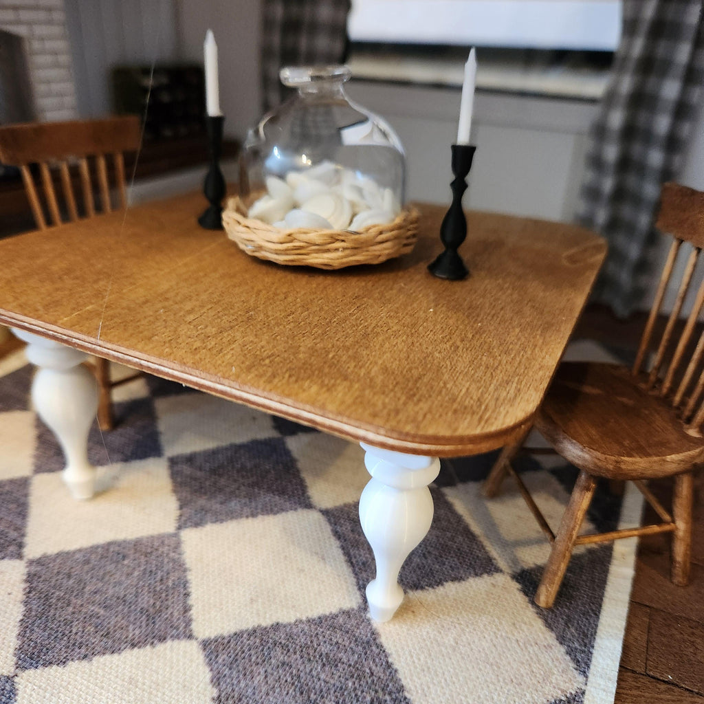 Dollhouse Miniatures DINING TABLE, dollhouse furniture, 1:12 scale