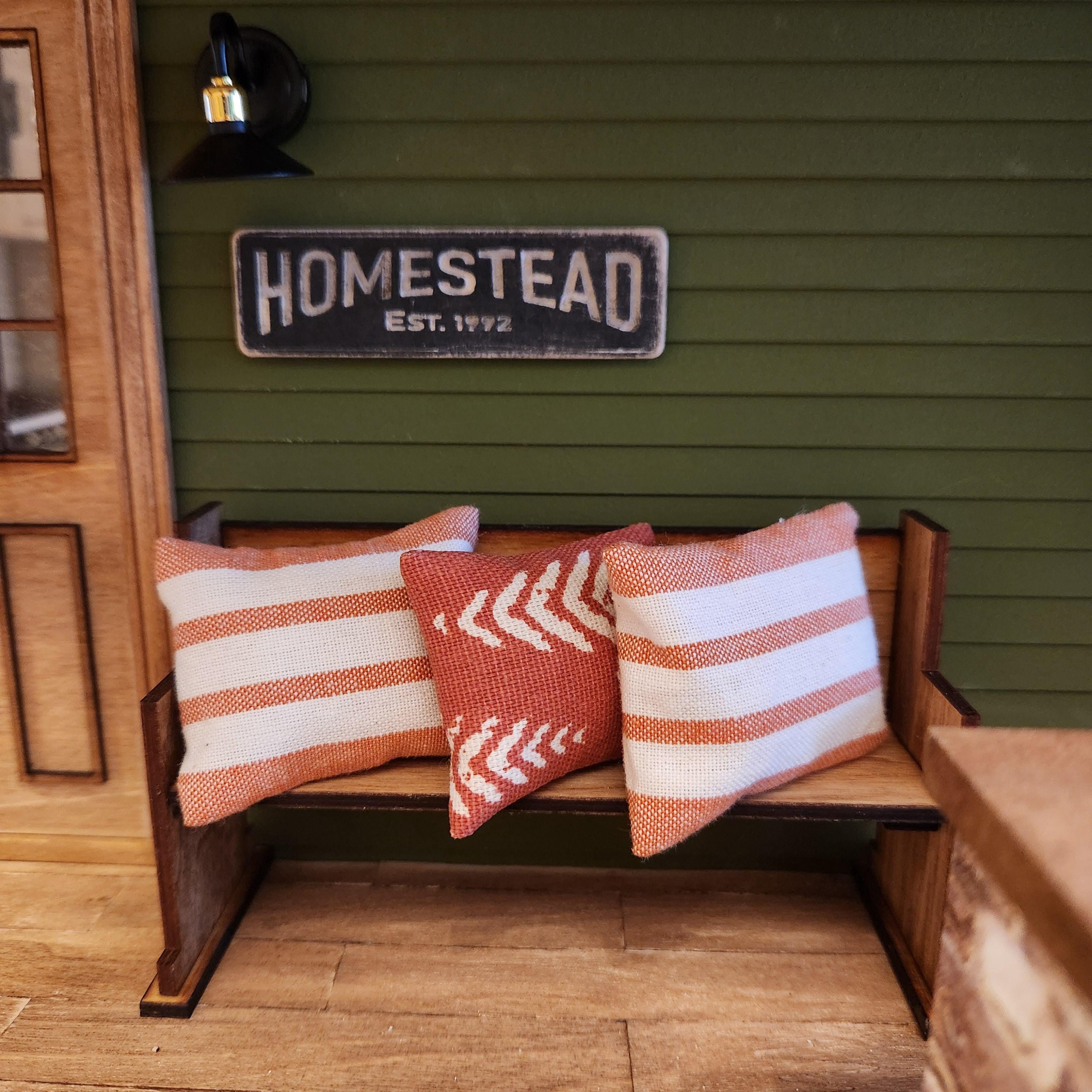 Dollhouse Miniatures Homestead Sign, 1:12 Scale, Rustic Wood