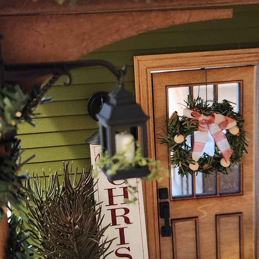 1:12 Scale Miniature Lantern Candleholder – Farmhouse Style Decor