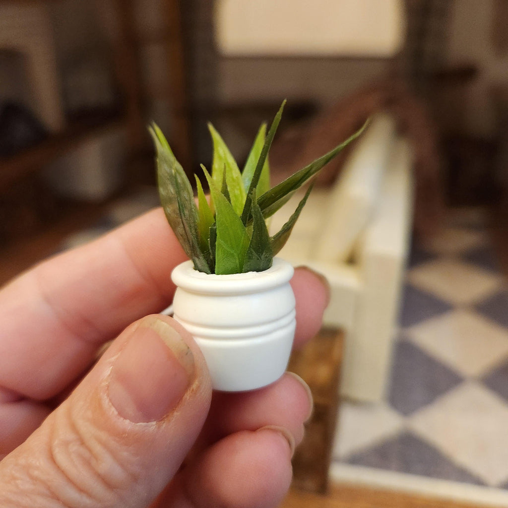 SNAKE PLANT, Dollhouse Miniatures, home decor, miniature plants, dollhouse accents, 1:12 scale, home greenery