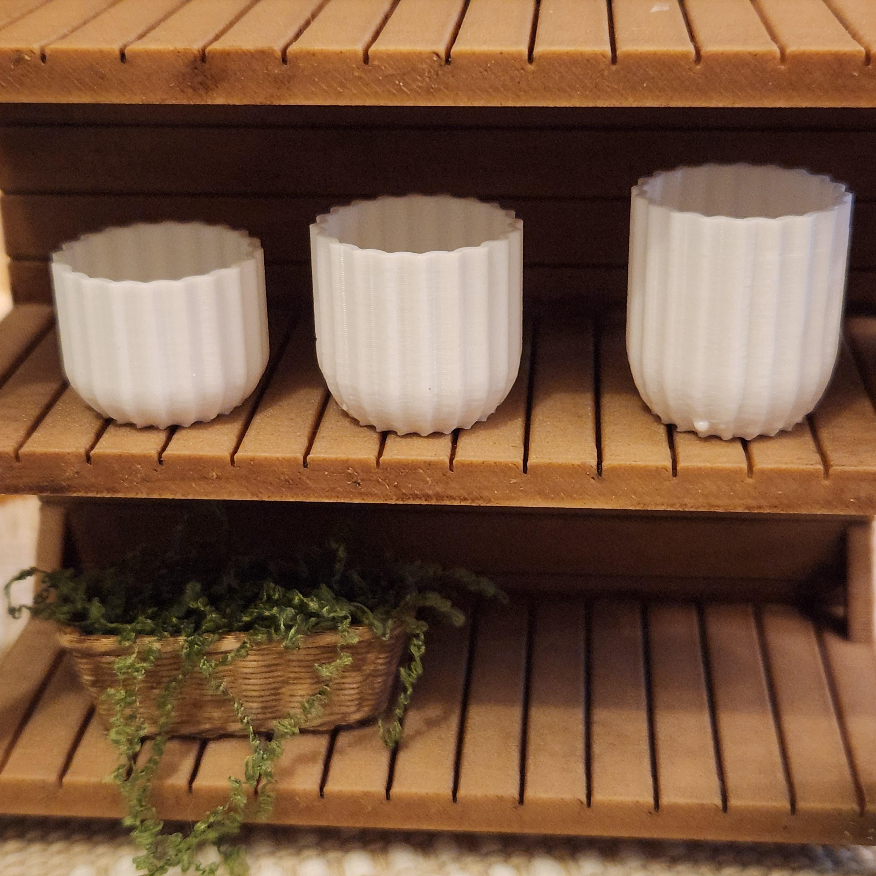 Miniature Potting Bench 1:12 Scale Vignette | Spring Garden Decor