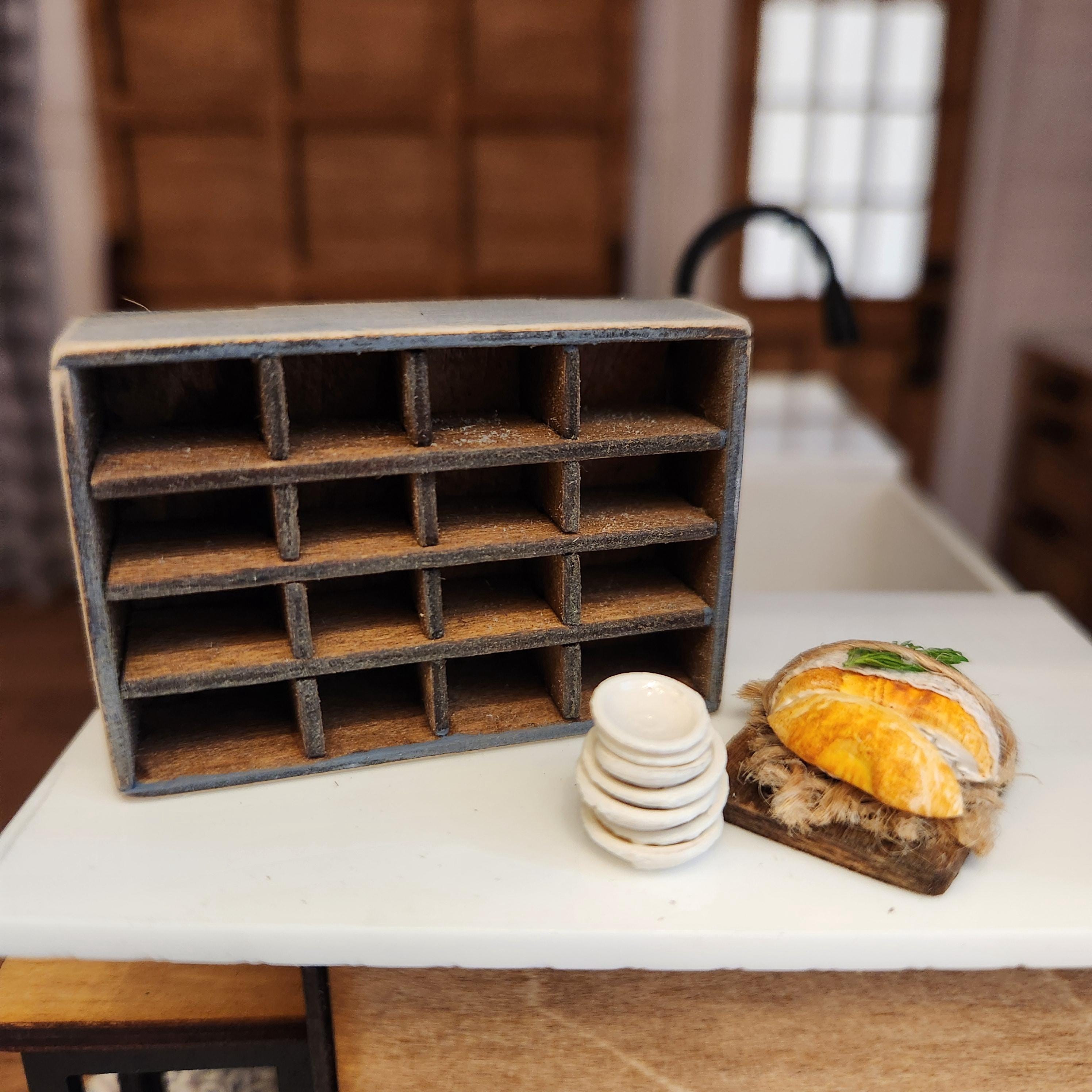 1:12 Scale Miniature Vintage Crate – Rustic Farmhouse Wall & Counter Decor