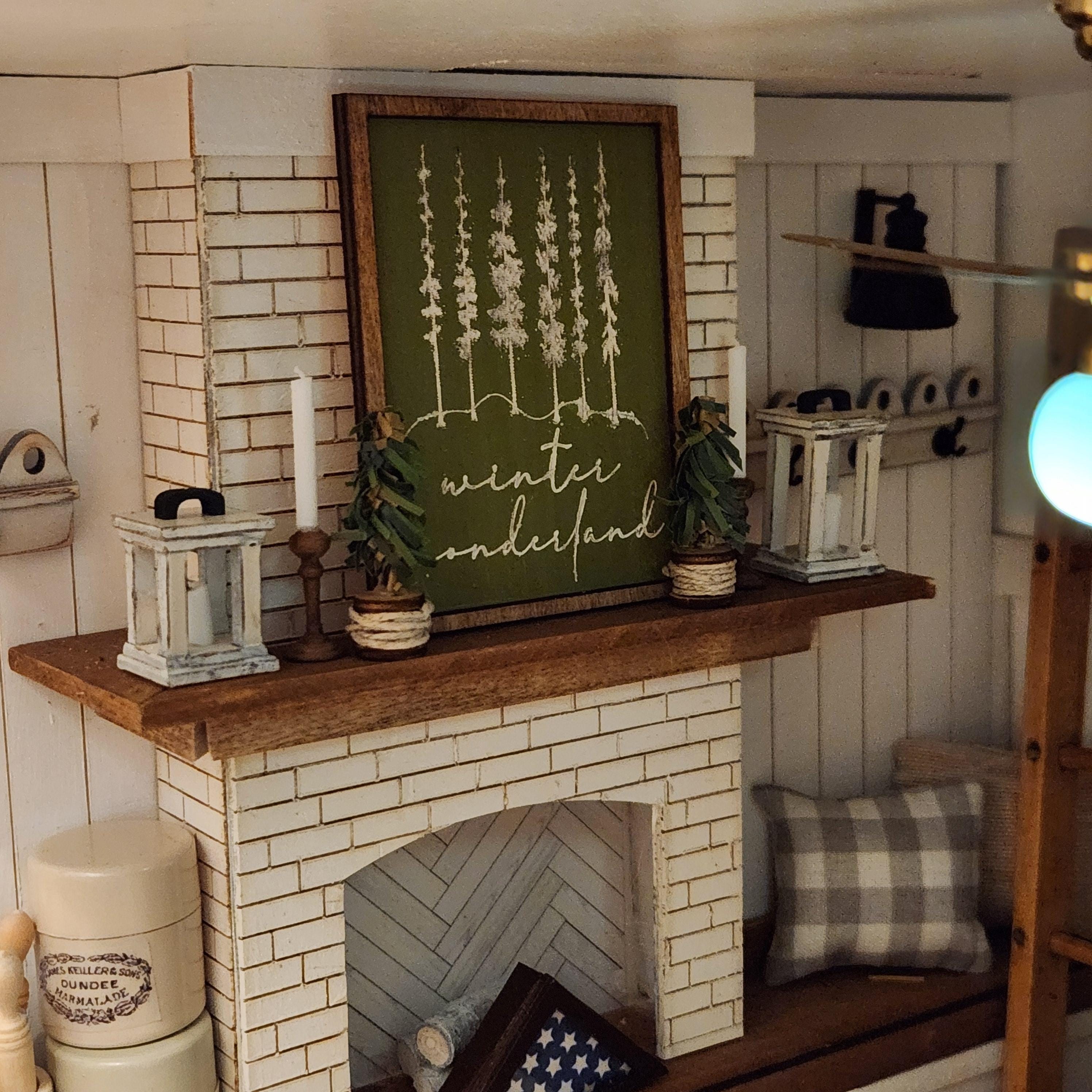 Winter Wonderland Dollhouse Sign, 1:12 Scale, Farmhouse Decor