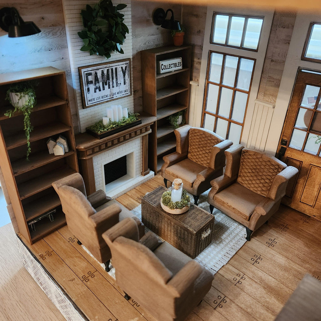 Fully Furnished 1:12 "1776" Custom Luxury Miniature Dollhouse Home __etsy:8123066235
