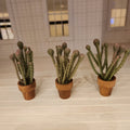 Dollhouse Miniature Succulent, Wood Pot, 1:12 Scale
