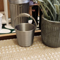 1:12 Scale Miniature Galvanized Spring Flower Pail