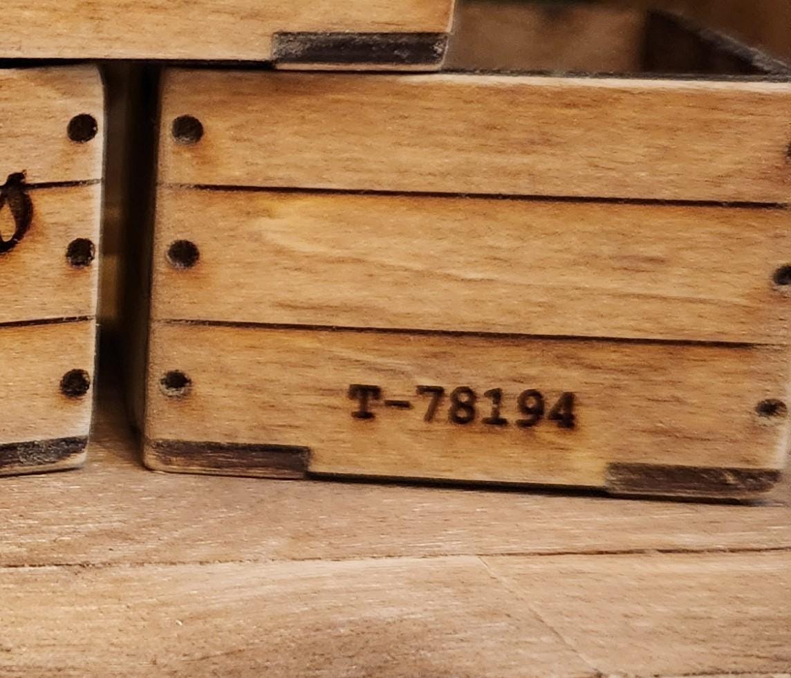 1:12 Scale Miniature Rustic Crate – Farmhouse Storage & Porch Decor