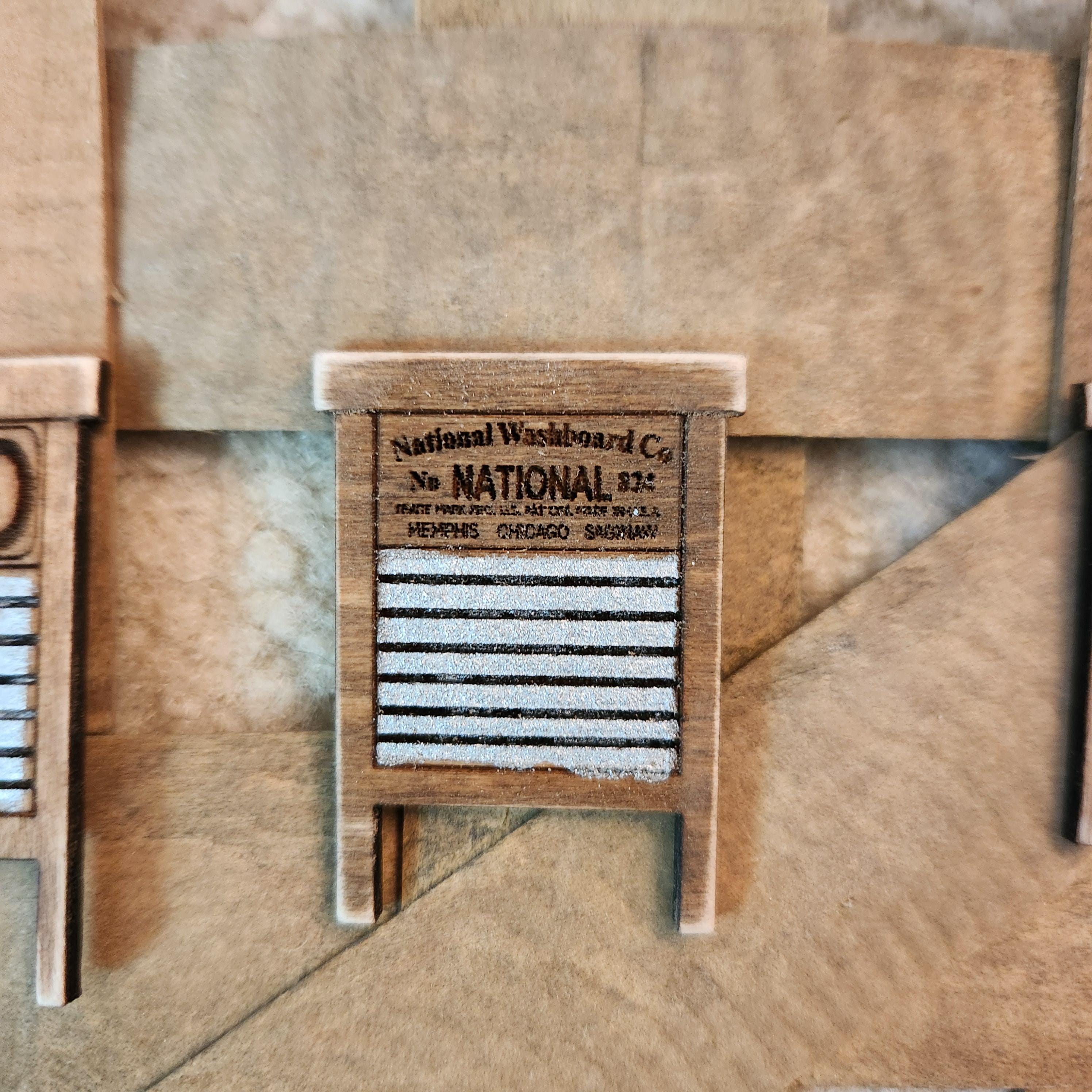 Vintage Dollhouse Miniature Washboards, 1:12 Scale