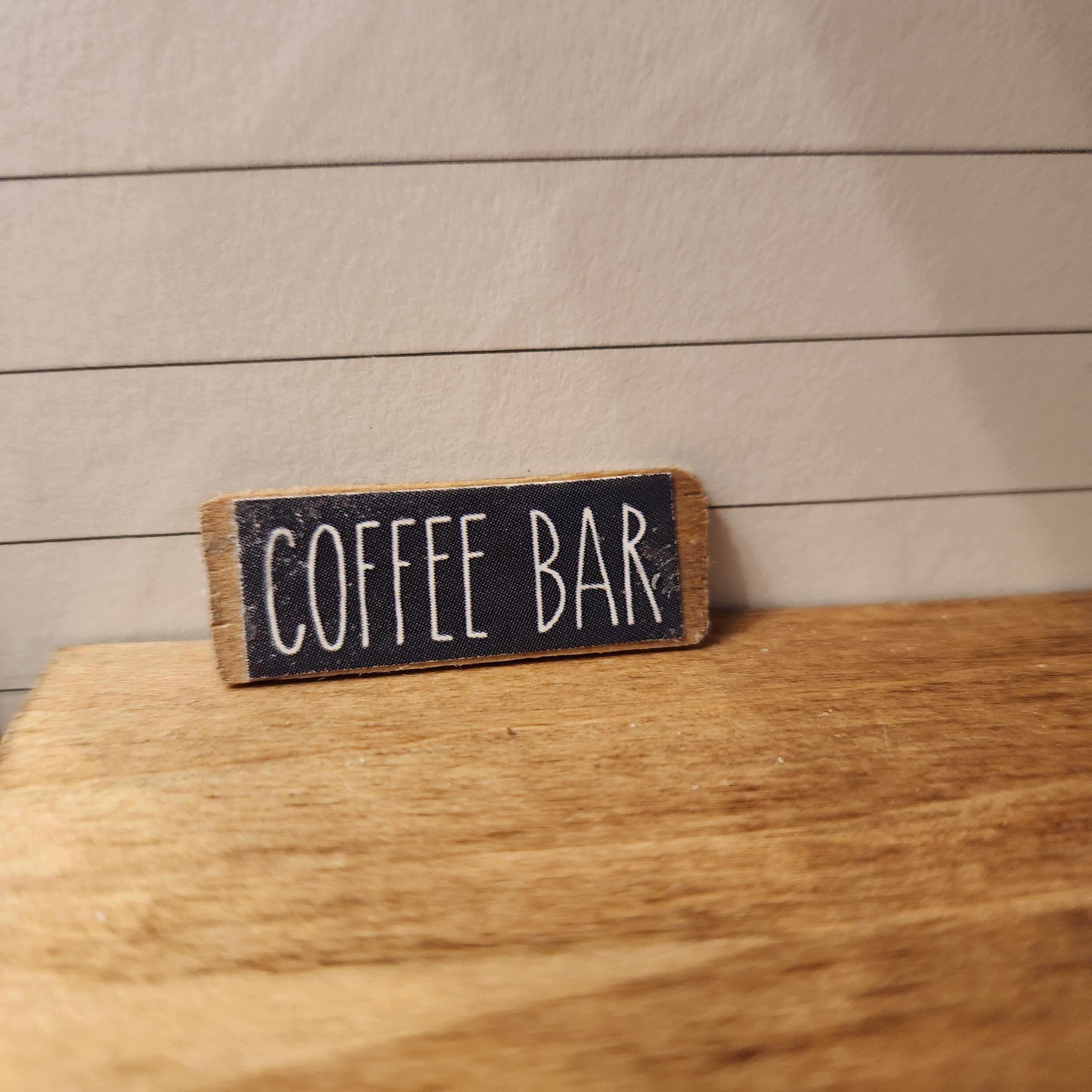 1:12 Scale Miniature "COFFEE BAR" Wood Sign – Tiny Kitchen Decor