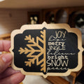 1:12 Scale Miniature Engraved Half Snowflake – Holiday Wall Decor