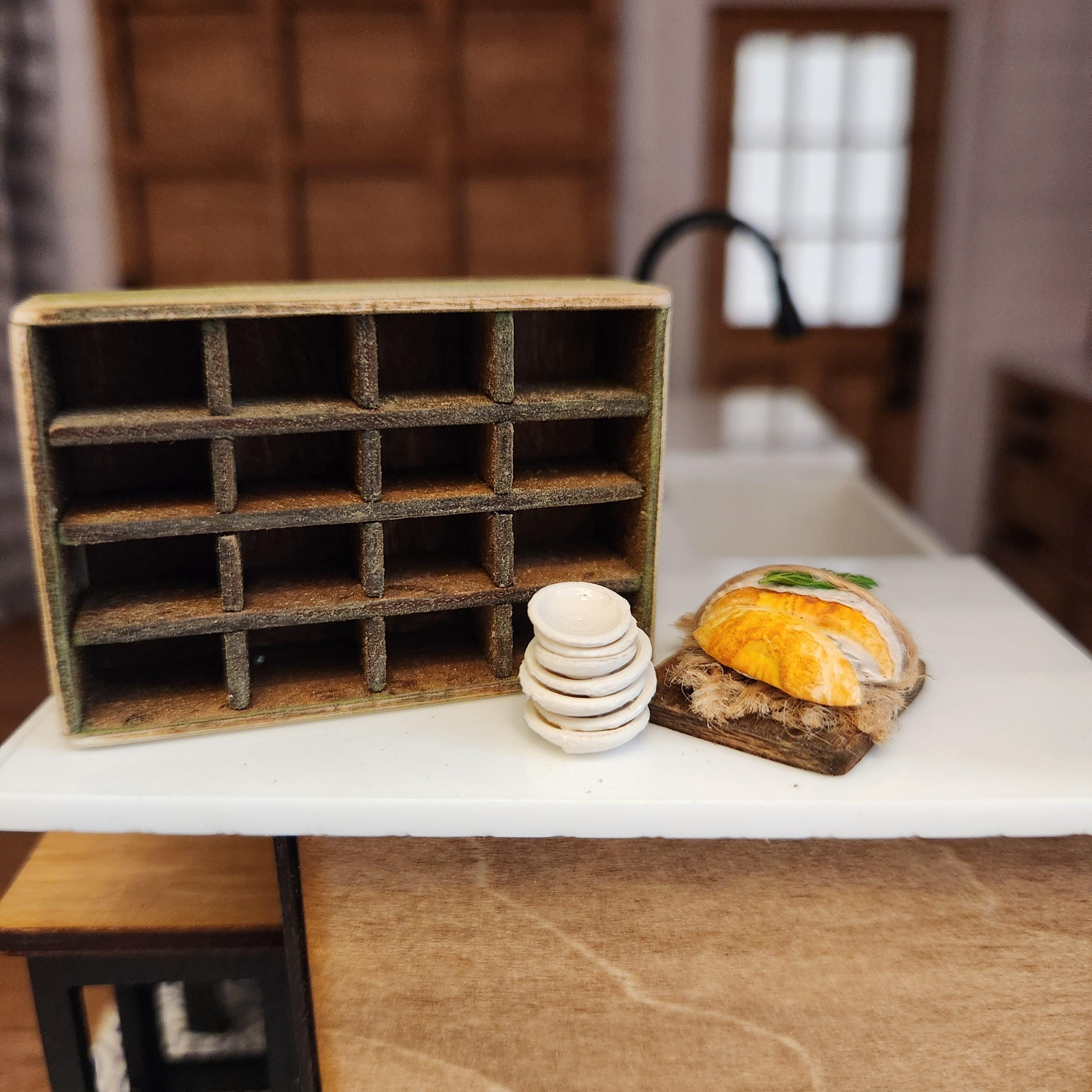 1:12 Scale Miniature Vintage Crate – Rustic Farmhouse Wall & Counter Decor