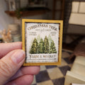1:12 Scale Miniature "Golden Forest" Framed Art – Holiday Decor