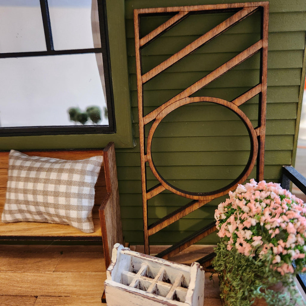 1:12 Scale Miniature Garden Trellis – Architectural Wood Lattice