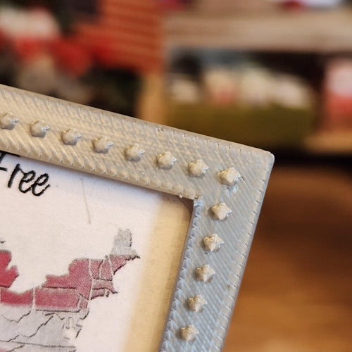 1:12 Scale Land of the Free | Miniature American Flag Wall Art | Patriotic Fourth of July Tiny Home Accessory