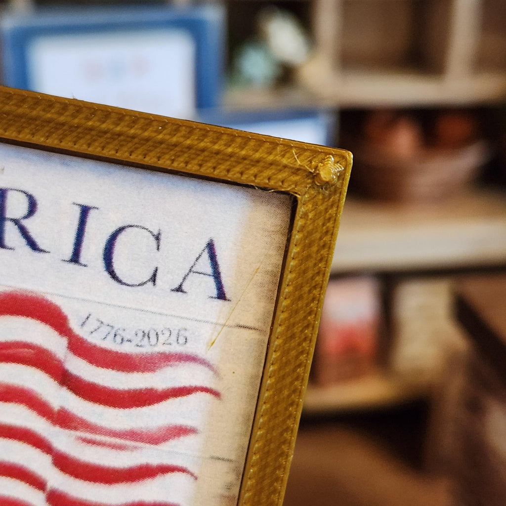 1:12 Scale America 250 Years of Freedom | Miniature American Flag Wall Art | Patriotic Fourth of July Tiny Home Accessory